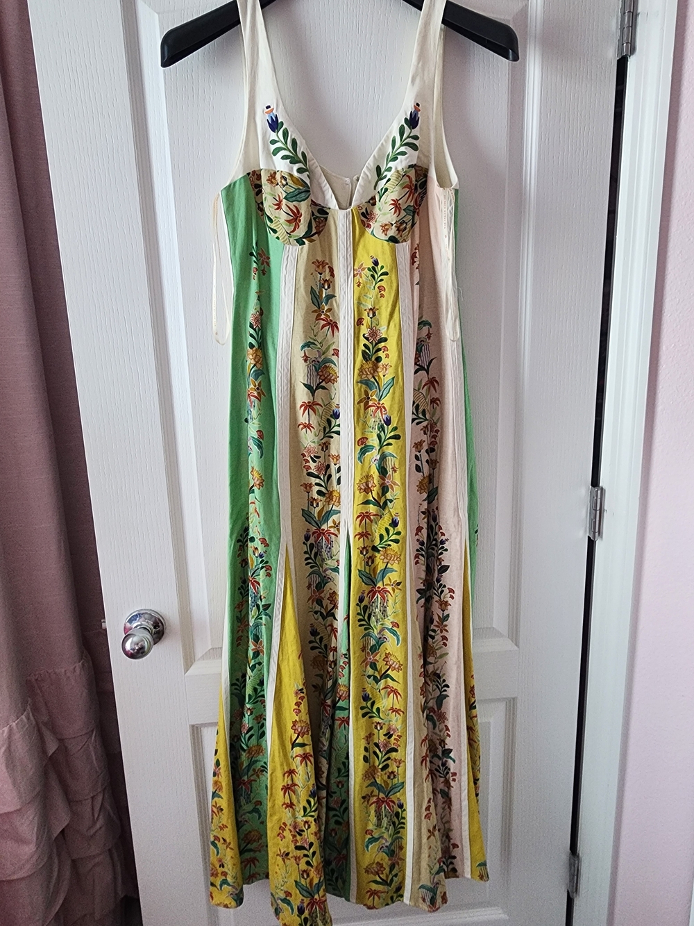 FARM Rio Yellow Floral Maxi Dress with Green & Cream Accents - Picture 2 of 4